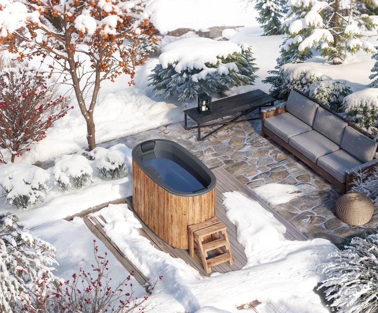 Cold Plunge Tub from fiberglass for 2 persons