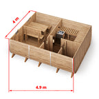 Big Oval Outdoor Sauna S54 – for 6 persons