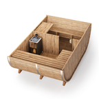 Oval Outdoor Sauna S424 – for 6 persons