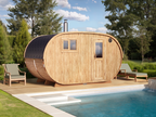 Oval Outdoor Sauna S424 – for 6 persons