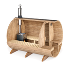 Barrel Sauna S28V – 2.8m for 4 persons with Outside Seats