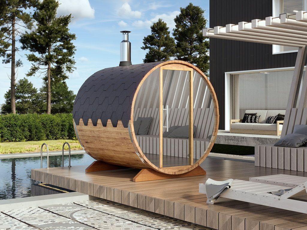 Barrel Sauna S2/S23 – 2.0m / 2.3m for 4 persons