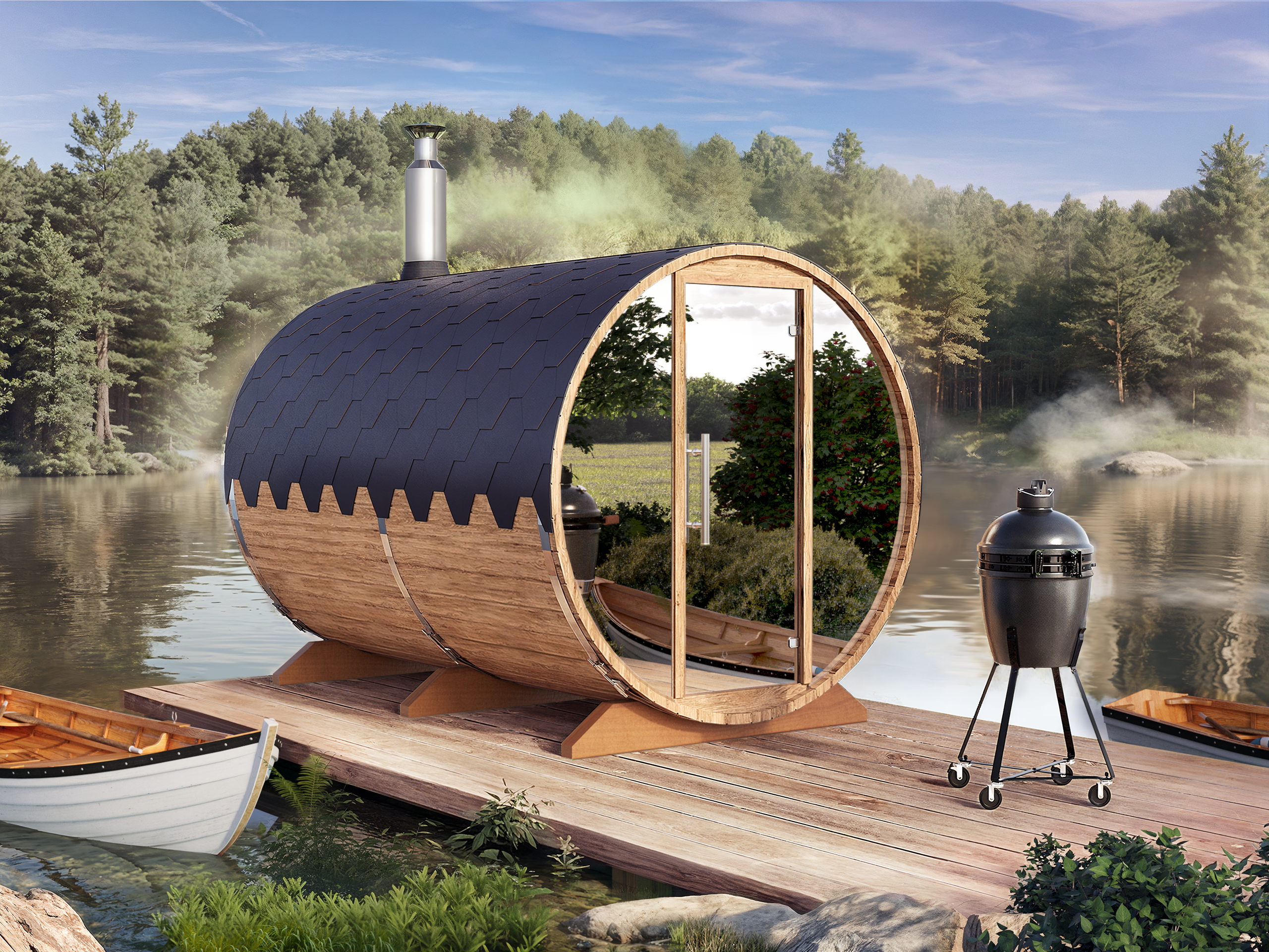 Barrel Sauna S3 – 3.0m for 6 persons