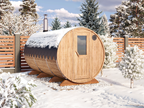 Barrel Sauna S4P – 4.0m for 8 persons with Dressing Room