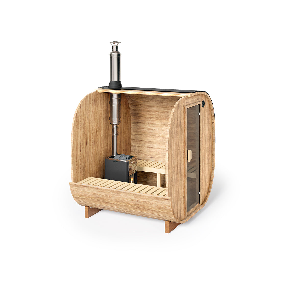 Cube Barrel Sauna SQR2– 2/2.3m for 4 persons