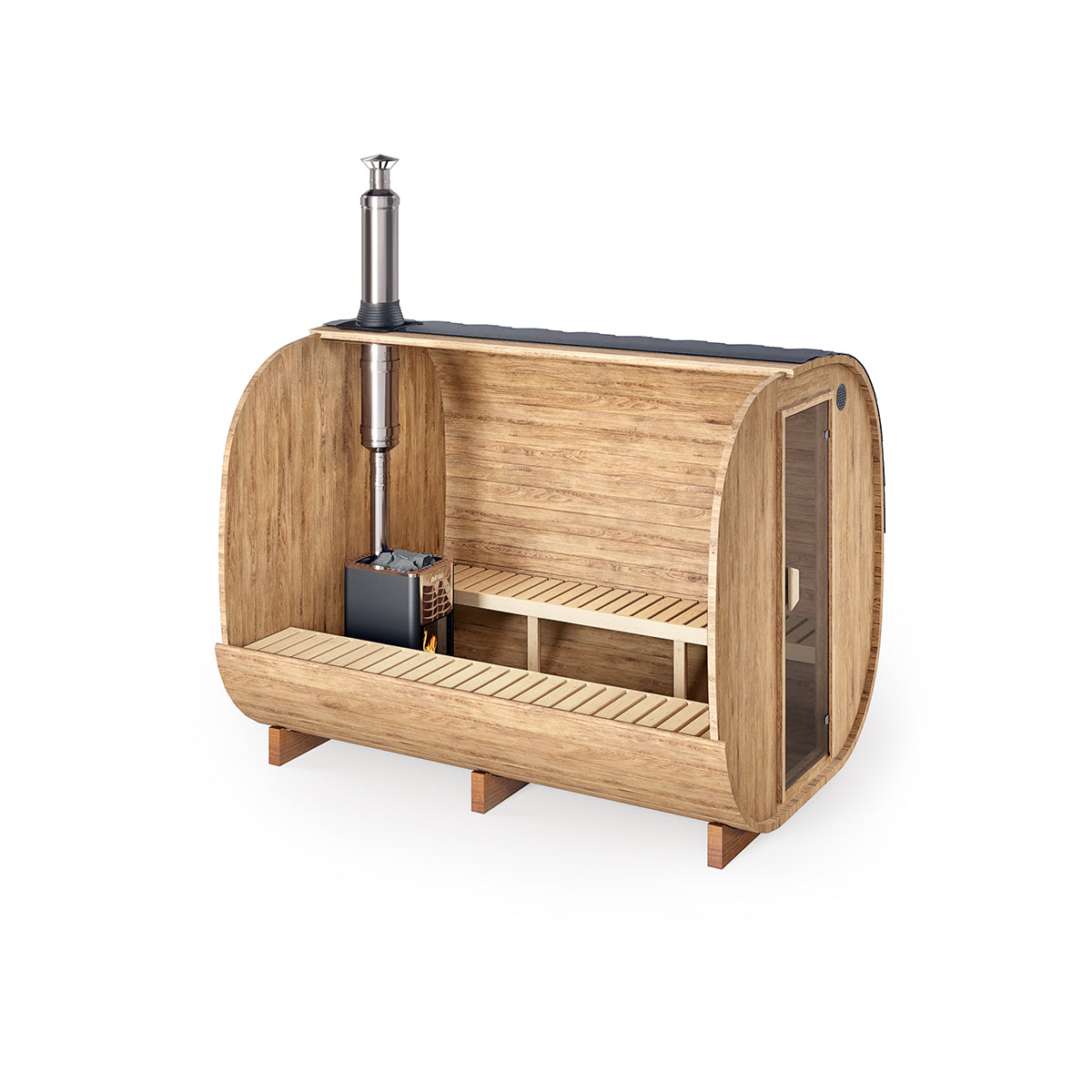 Cube Barrel Sauna SQR3 – 3m for 6 persons