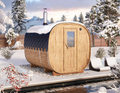 Cube Barrel Sauna SQR3P – 3 m for 4 persons with dressing room