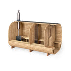 Cube Barrel Sauna SQR4PV – 4m for 4 persons with dressing room and outside seats