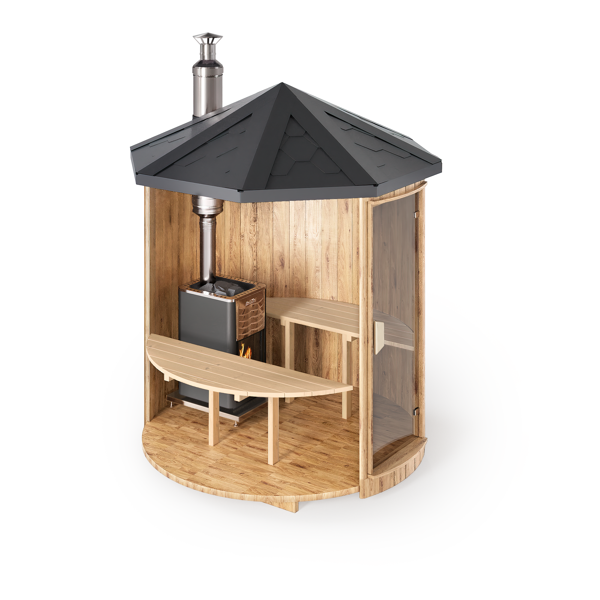 Vertical Outdoor Sauna SH – for 2 persons
