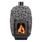 Barrel Sauna S2V – 2.4 m for 4 persons with Outside Seats