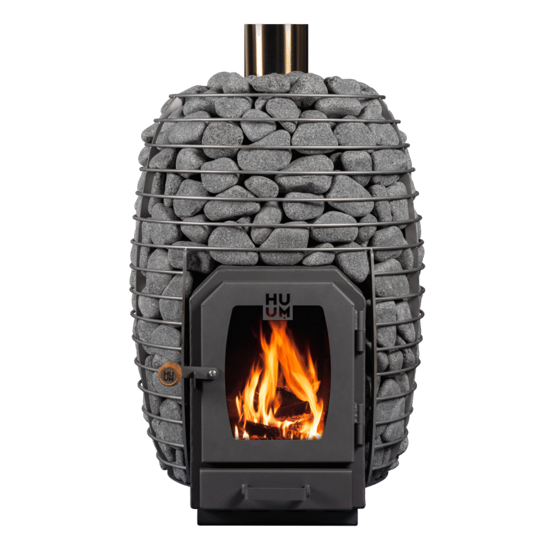 Barrel Sauna S2V – 2.4 m for 4 persons with Outside Seats