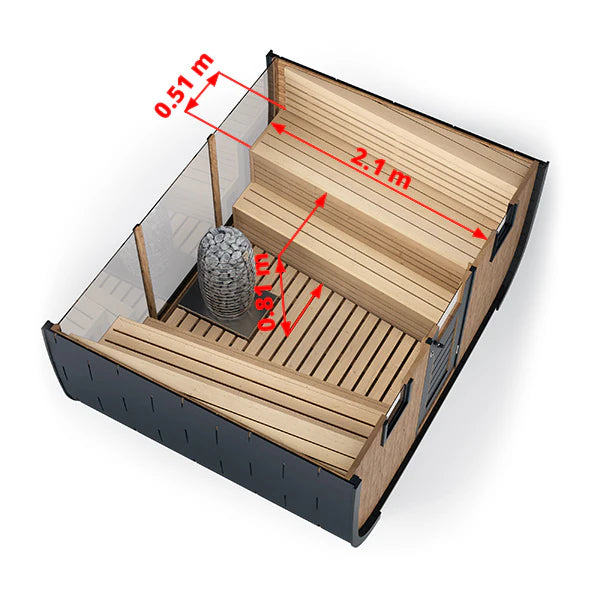 Vision Sauna – Oval Outdoor Sauna for 8 persons