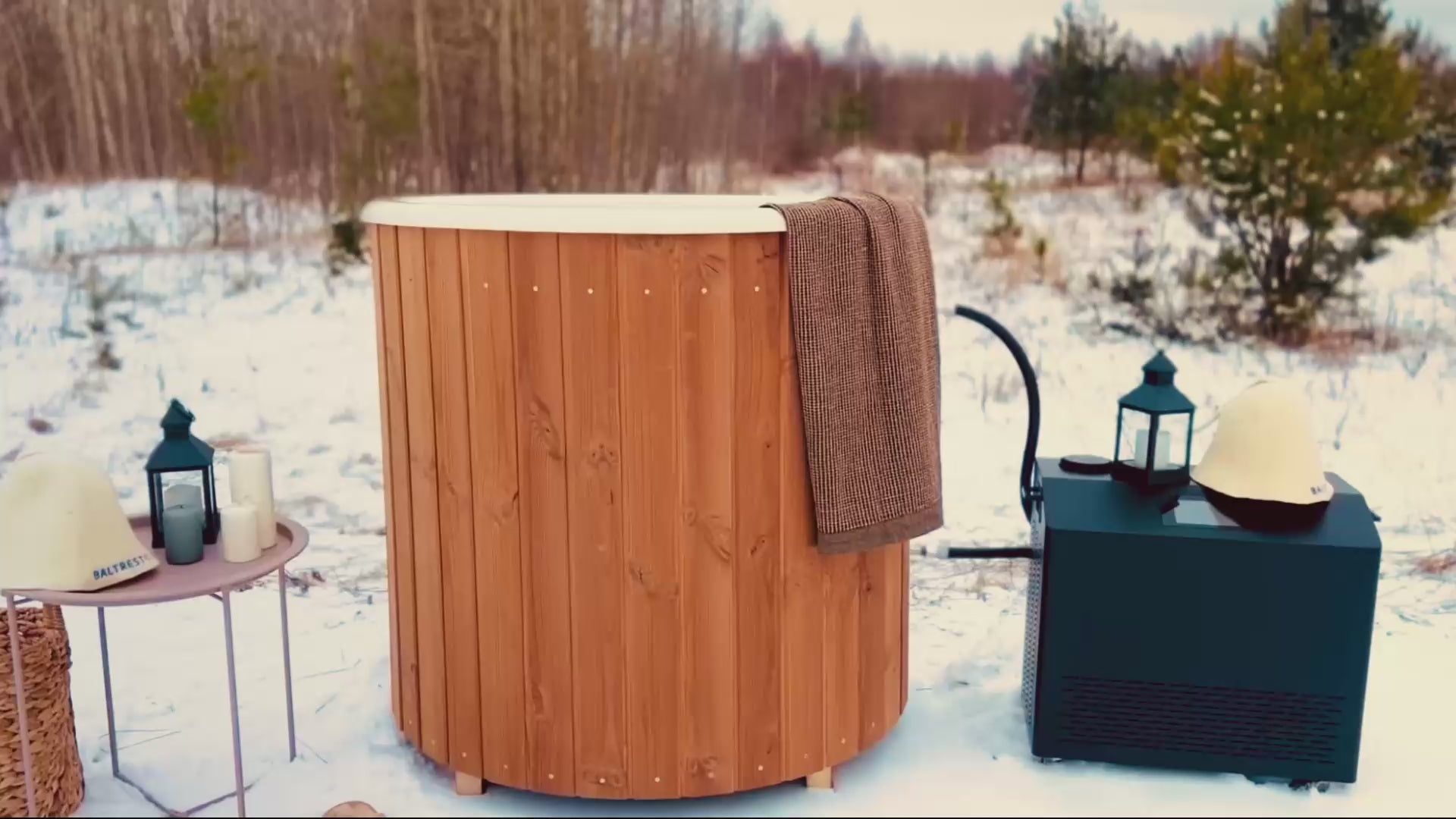 Fiberglass Cold Plunge Tub for One