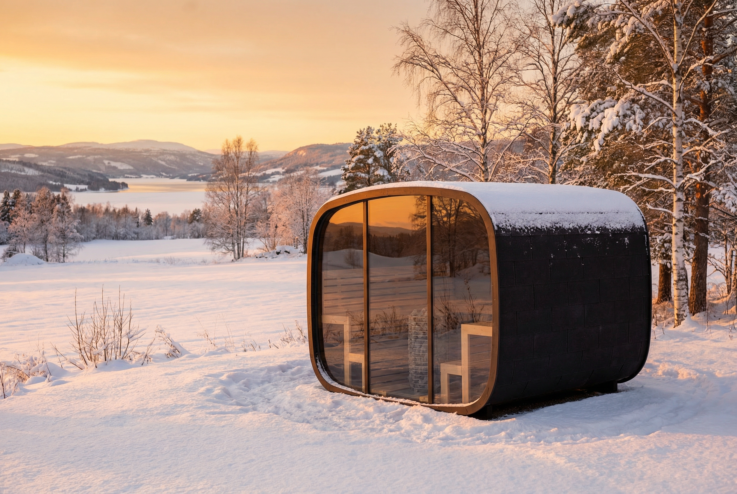 Vision Sauna – Oval Outdoor Sauna for 8 persons