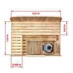Cube Barrel Sauna SQR17 - 1.7 m for 3 persons
